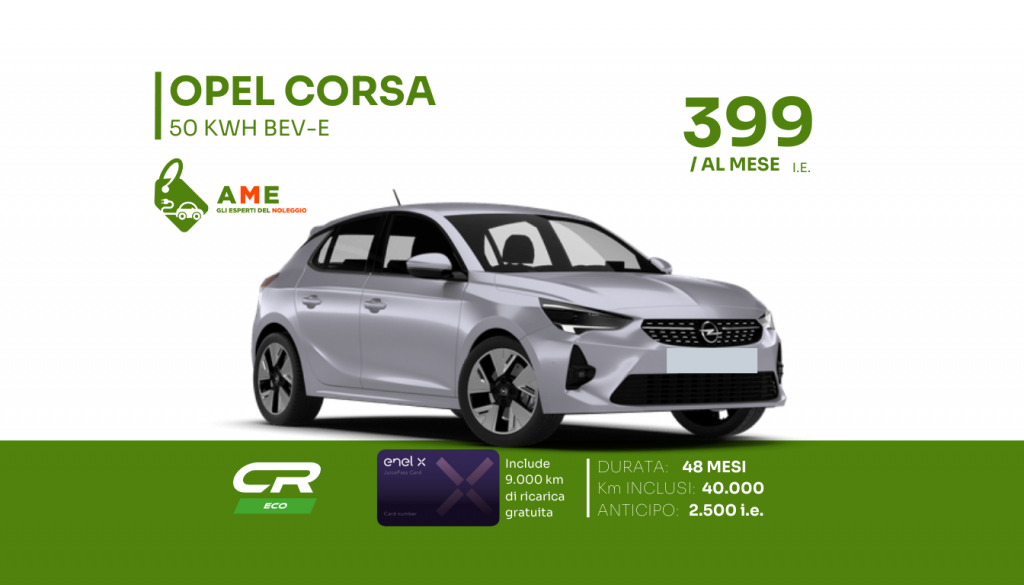 Noleggio a Lungo Termine Auto – Opel Corsa 50 kWH BEV-e