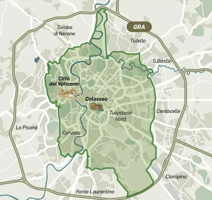 La ZTL (Zona a Traffico Limitato) fascia verde a Roma